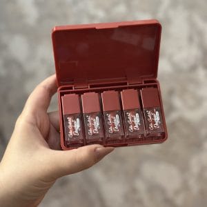 پالت رژ مایع 5 تایی طرح دونات برند ‏color castle